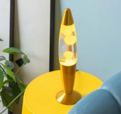 Leitmotiv Tafellamp Funky Rocket Lava geel Hot