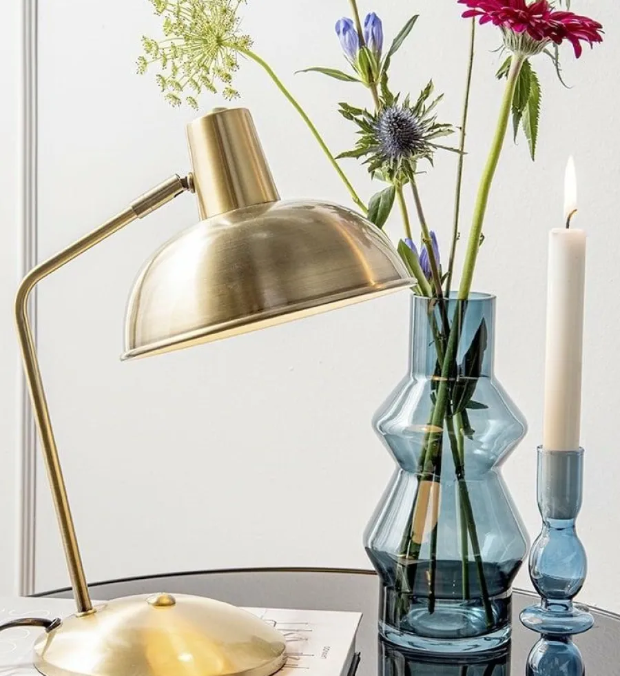 Leitmotiv Tafellamp Hood geborsteld goud Online