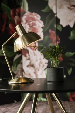 Leitmotiv Tafellamp Hood geborsteld goud Online