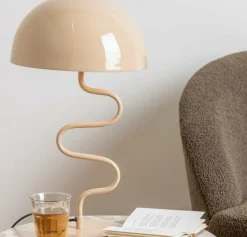 Leitmotiv Tafellamp Twist zacht bruin Sale