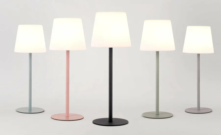 Leitmotiv Tafellamp voor binnen en buiten lichtblauw Clearance