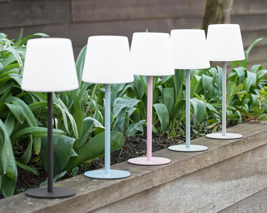 Leitmotiv Tafellamp voor binnen en buiten lichtblauw Clearance