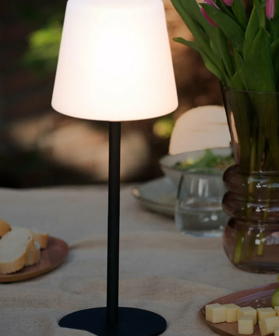 Leitmotiv Tafellamp voor binnen en buiten zwart Best