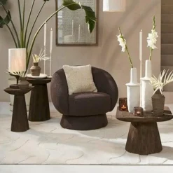 Light en Living Bijzettafel 33x33x53 cm DEGO mat donker bruin Best