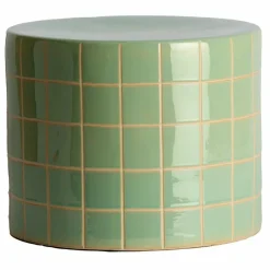 Light en Living Bijzettafel Ø42x34 cm MAUCHO keramiek licht groen+crème New