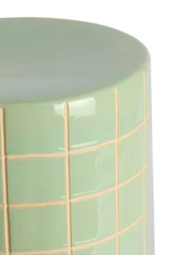 Light en Living Bijzettafel Ø42x34 cm MAUCHO keramiek licht groen+crème New