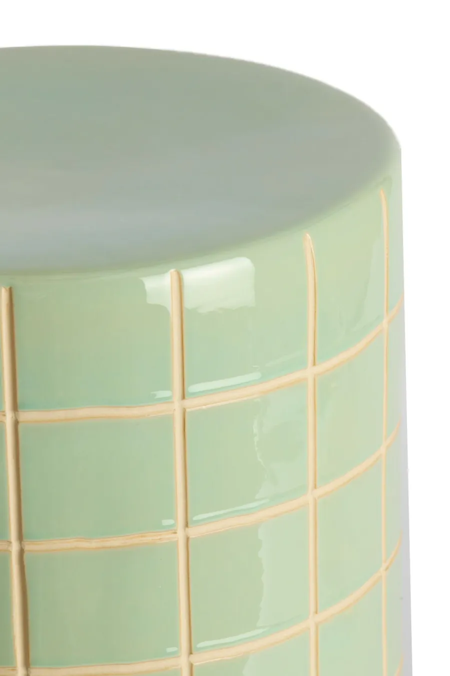 Light en Living Bijzettafel Ø42x34 cm MAUCHO keramiek licht groen+crème New