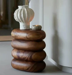 Light en Living Bijzettafel 45x31x48 cm FACUNDO hout naturel Clearance