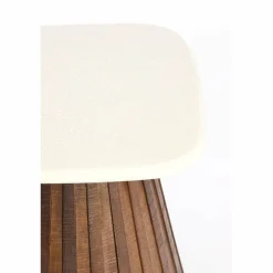 Light en Living Bijzettafel 45x45x40 cm OKATO crème+hout bruin Outlet