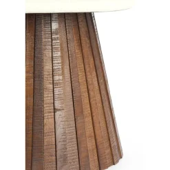 Light en Living Bijzettafel 45x45x40 cm OKATO crème+hout bruin Outlet