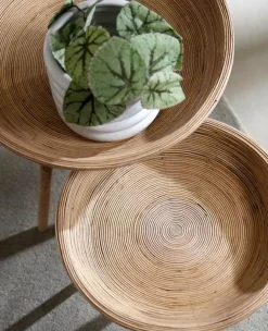 Light en Living Bijzettafel Set van 2 COLON naturel Clearance