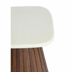Light en Living Bijzettafel 45x45x35 cm OKATO crème+hout bruin Best