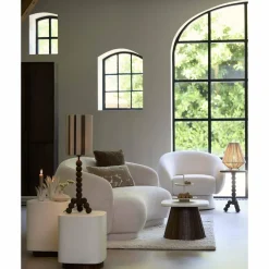 Light en Living Bijzettafel 45x45x35 cm OKATO crème+hout bruin Best