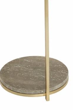 Light en Living Bijzettafel Ø26x76 cm LEDA travertin bruin+brons Discount