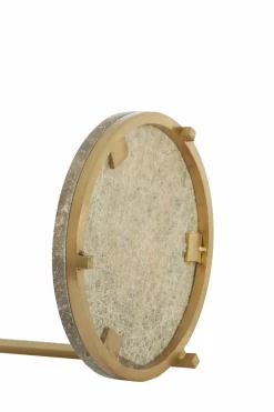 Light en Living Bijzettafel Ø26x76 cm LEDA travertin bruin+brons Discount