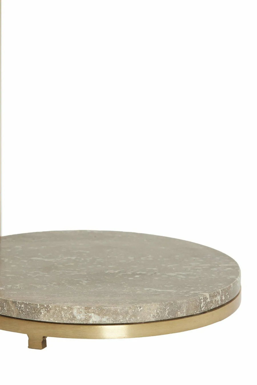 Light en Living Bijzettafel Ø26x76 cm LEDA travertin bruin+brons Discount