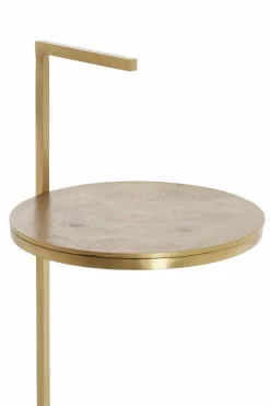 Light en Living Bijzettafel Ø26x76 cm LEDA travertin bruin+brons Discount