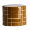 Light en Living Bijzettafel Ø42x34 cm MAUCHO keramiek cognac+crème Hot
