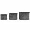 Light en Living Bloempot S/3 Ø21x13+Ø26x17+Ø31x20 cm INDICA zink grijs New