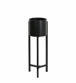 Light en Living Bloempot deco op standaard BAKSI mat zwart - 3 maten