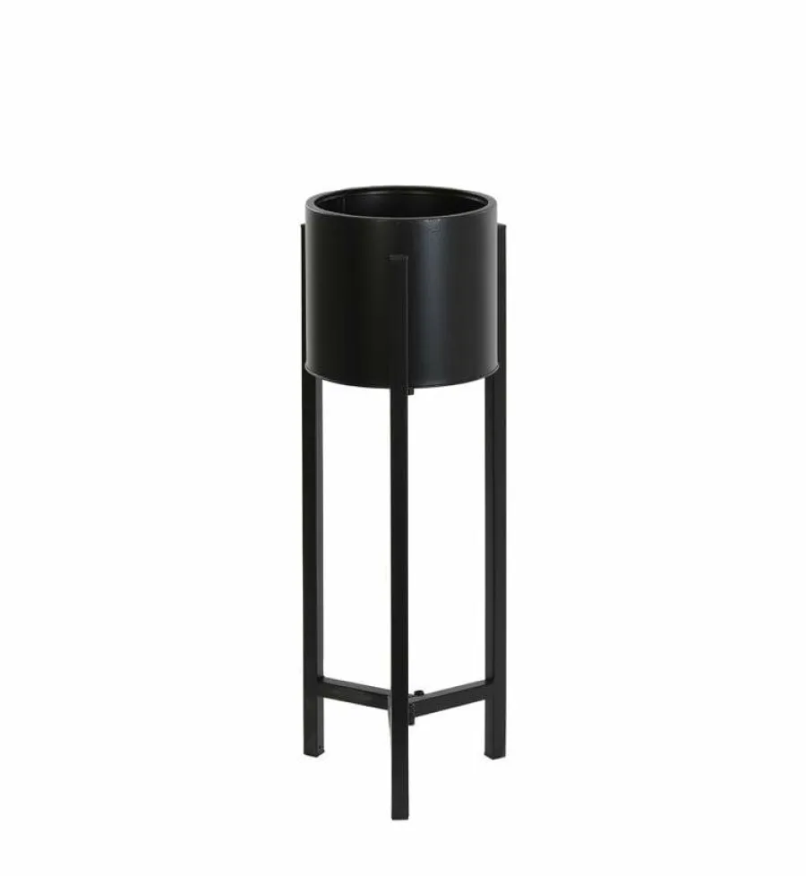 Light en Living Bloempot deco op standaard BAKSI mat zwart - 3 maten
