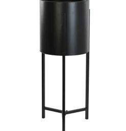 Light en Living Bloempot deco op standaard BAKSI mat zwart - 3 maten