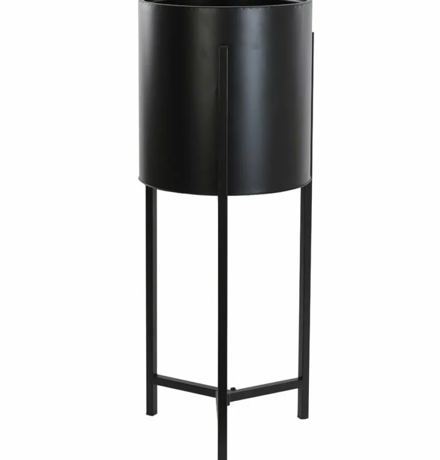 Light en Living Bloempot deco op standaard BAKSI mat zwart - 3 maten