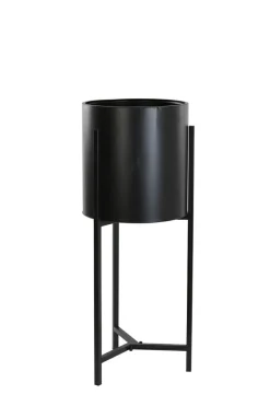 Light en Living Bloempot deco op standaard BAKSI mat zwart - 3 maten
