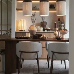 Light en Living Eetkamerstoel 57x56x74 cm ALUKO crème+bruin Hot