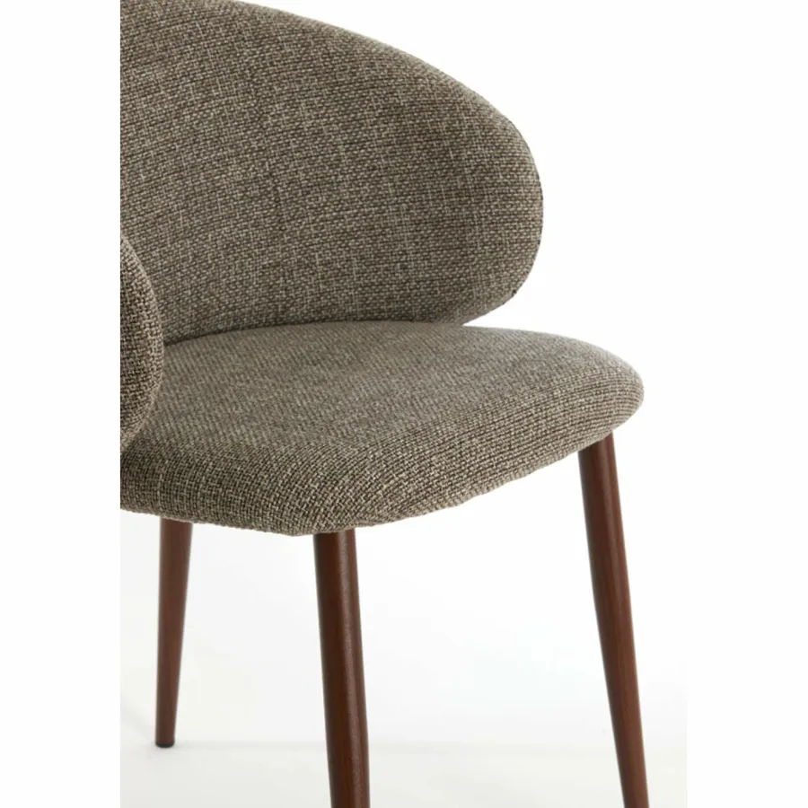 Light en Living Eetkamerstoel 57x56x74 cm ALUKO zwart-licht bruin+bruin Best