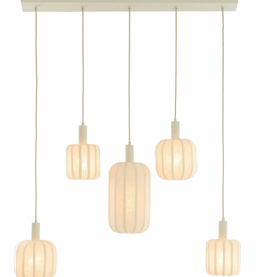 Light en Living Hanglamp 5L 105x19,5x123 cm TUFIA linnen cream Clearance