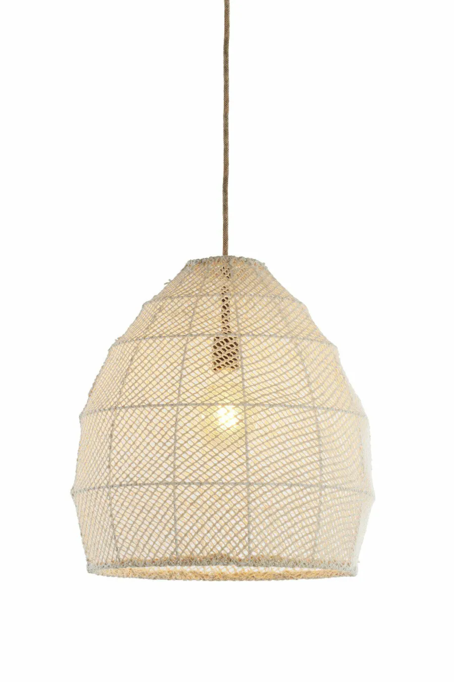 Light en Living Hanglamp Ø42x42 cm MAKASSAR zijde crème Discount
