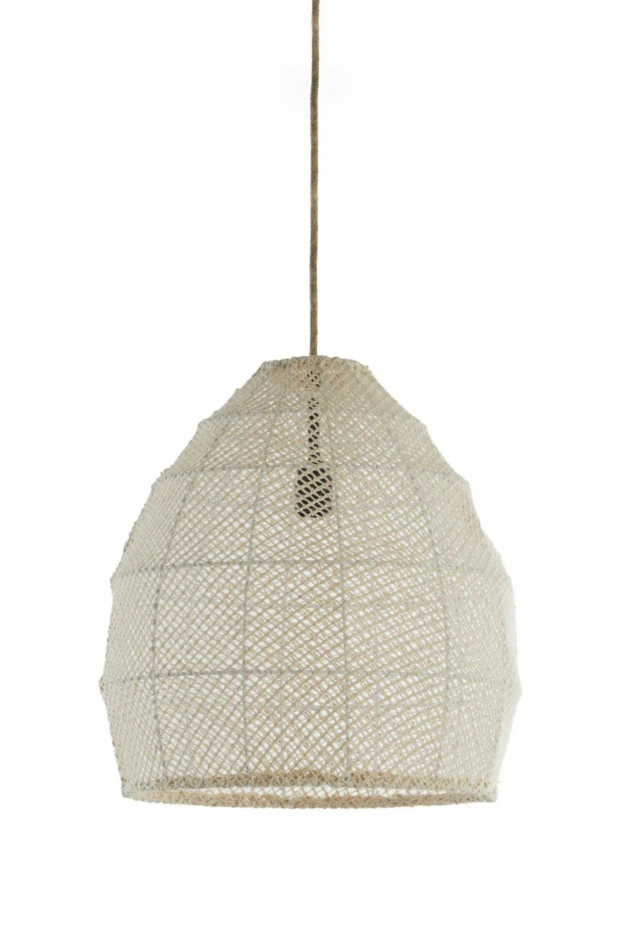 Light en Living Hanglamp Ø42x42 cm MAKASSAR zijde crème Discount