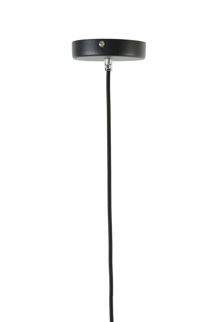 Light en Living Hanglamp MAYSON zwart+glas bruin - Diverse maten Outlet