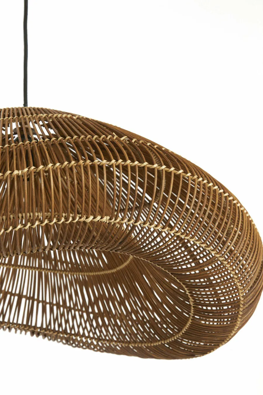 Light en Living Hanglamp 65x64x30,5 cm JANZUR rattan donkerbruin New