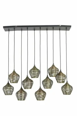 Light en Living Hanglamp 10L 120x25x29,5 cm ALVARO antiek brons Discount