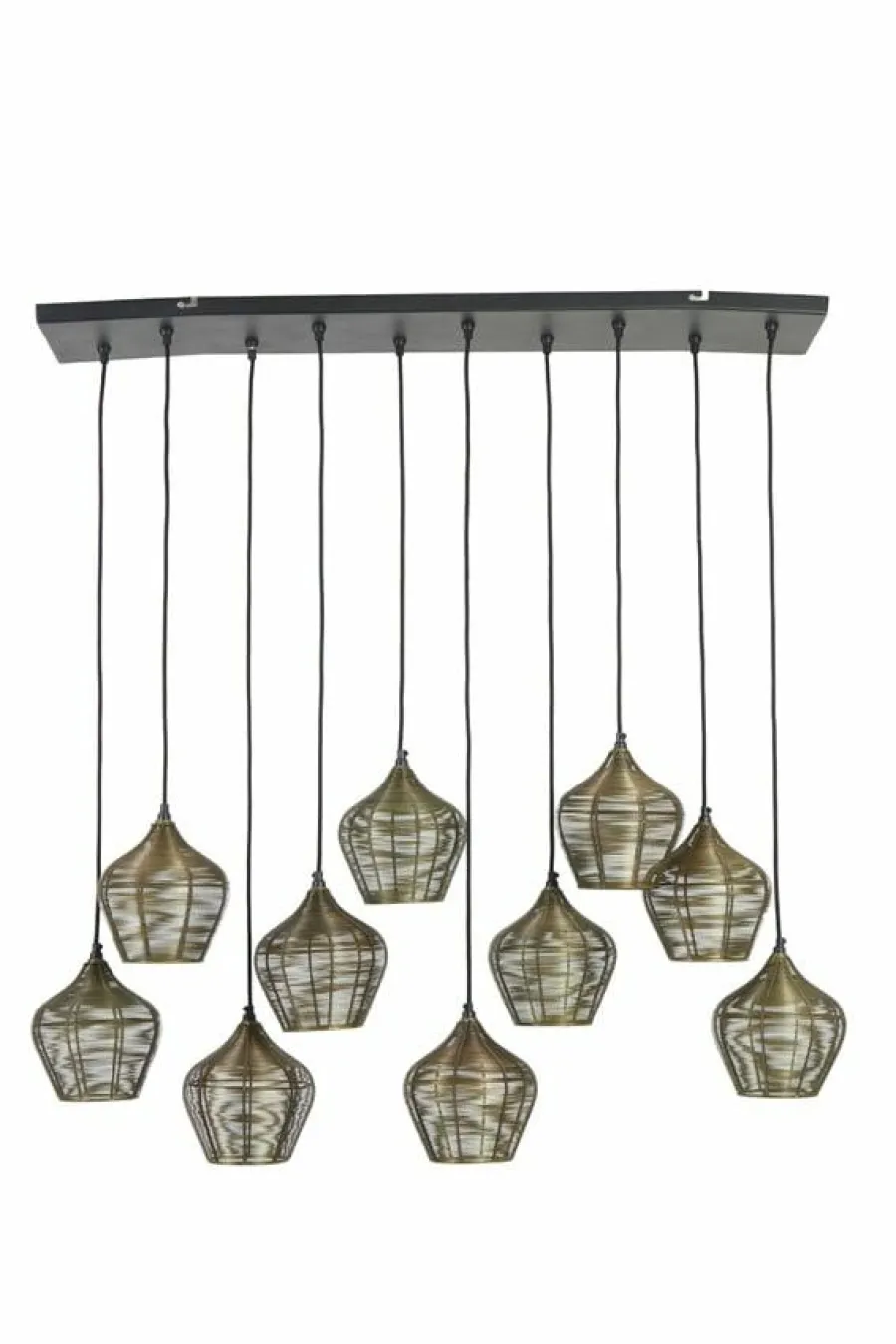 Light en Living Hanglamp 10L 120x25x29,5 cm ALVARO antiek brons Discount