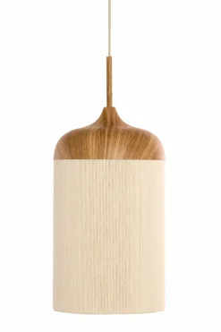 Light en Living Hanglamp Ø22x41,5 cm DANIA hout print naturel+touw crème Online