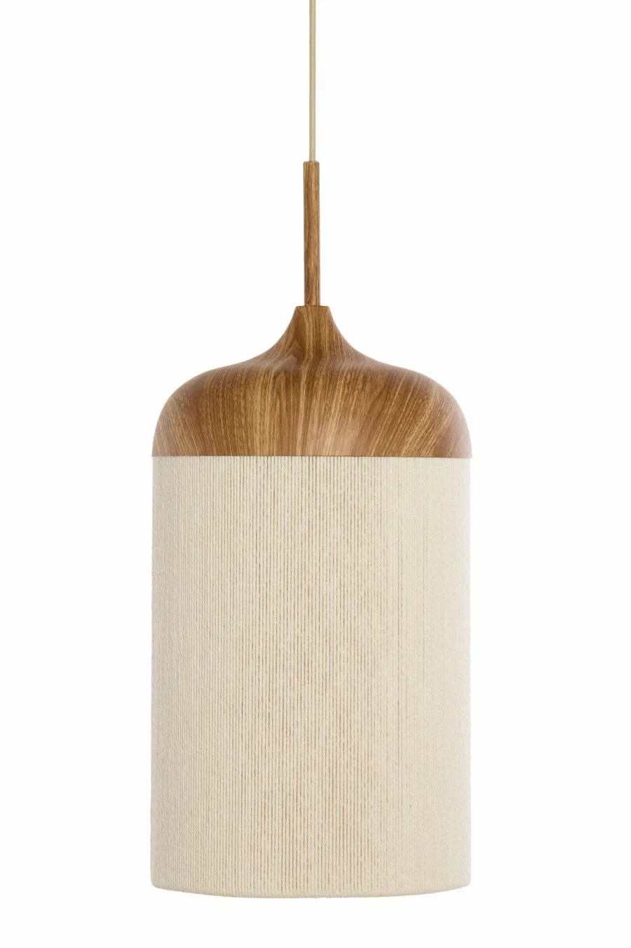 Light en Living Hanglamp Ø22x41,5 cm DANIA hout print naturel+touw crème Online
