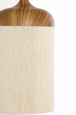 Light en Living Hanglamp Ø22x41,5 cm DANIA hout print naturel+touw crème Online