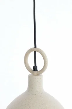 Light en Living Hanglamp Ø24X39 cm ROSERO zand+lichtbruin gespikkeld Best