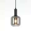 Light en Living Hanglamp Ø21x37 cm LEKAR zwart+smoke glas Outlet