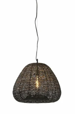 Light en Living Hanglamp FINOU mat zwart Ø42x38 cm