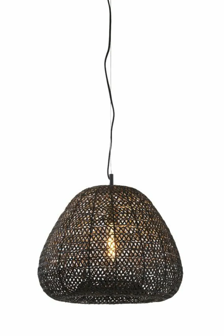 Light en Living Hanglamp FINOU mat zwart Ø42x38 cm