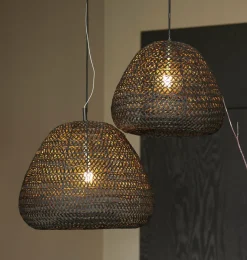 Light en Living Hanglamp FINOU mat zwart Ø42x38 cm