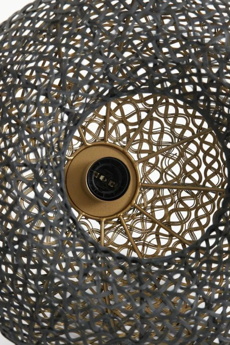 Light en Living Hanglamp FINOU mat zwart Ø42x38 cm