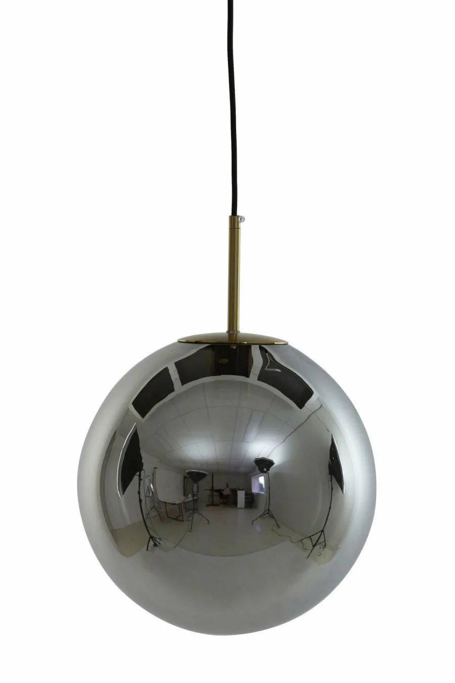Light en Living Hanglamp MEDINA antiek brons+glas smoke 2 maten Outlet