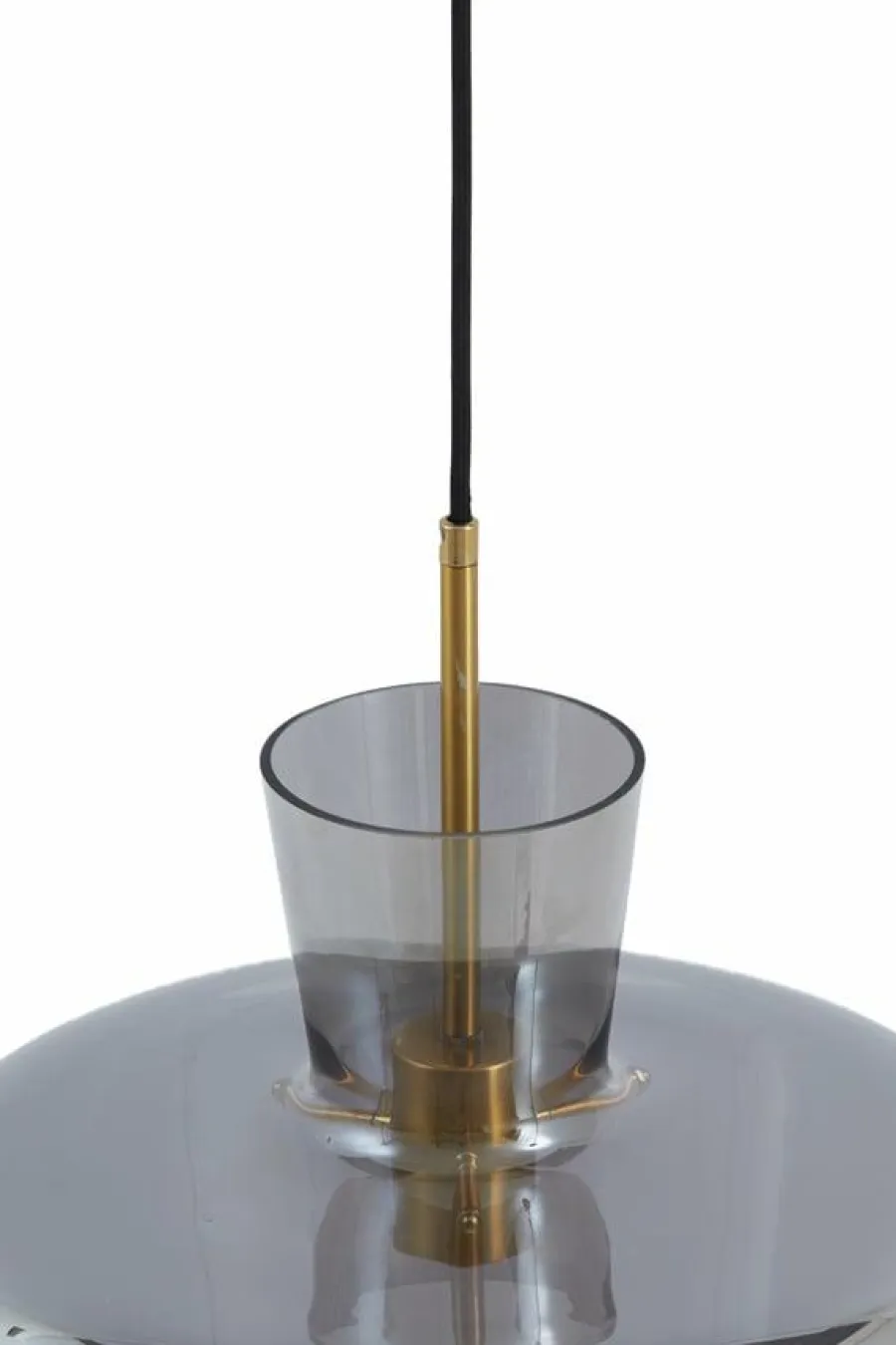 Light en Living Hanglamp Ø25x31 cm MYLES smoke glas+antiek brons Outlet
