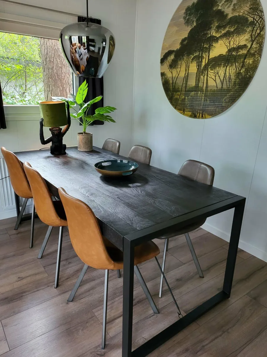 Light en Living Hanglamp MAYSON mat zwart+glas smoke - Diverse maten Discount