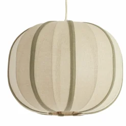 Light en Living Hanglamp Ø40x30 cm ESMIRIA naturel+olijfgroen Online